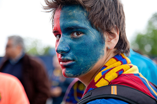 Image result for barcelona fans facepaint