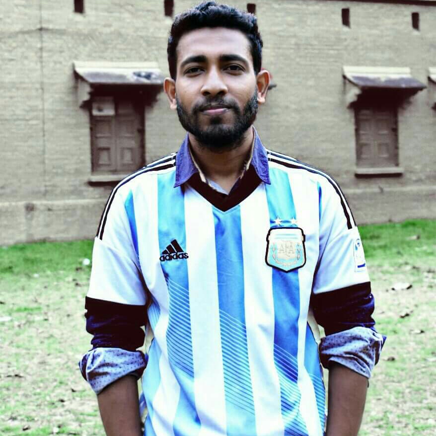 Pintu Paltan, an avid Argentina fan who heads a facebook football in Bangladesh fan group which brings other fans from Bangladesh together