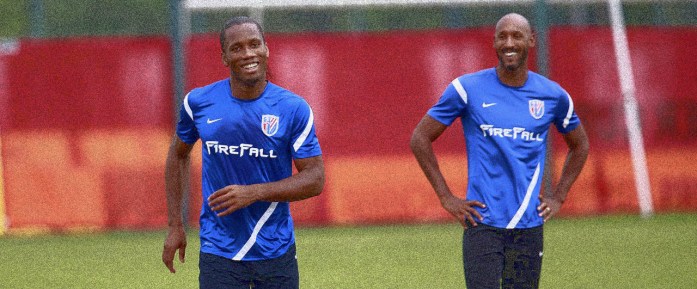 Drogba and Anelka in the Chinese Super League