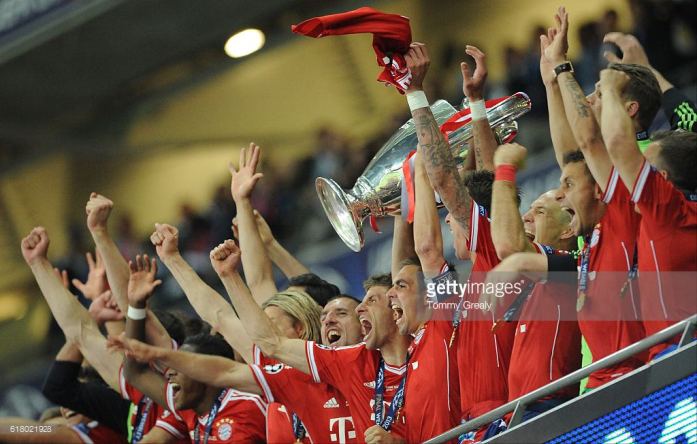 Bayern Munich conquered the treble in 2013