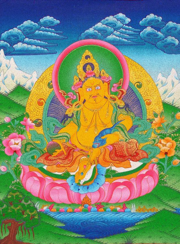 The-yellow-jambhala-wealth-Gods-Tibetan-Tantric-Nehulay